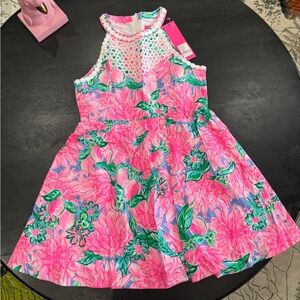 🆕☀️🏝️Lilly Pulitzer🏝️☀️Girls Little Kinley Dress in Try Your Zest Size 10